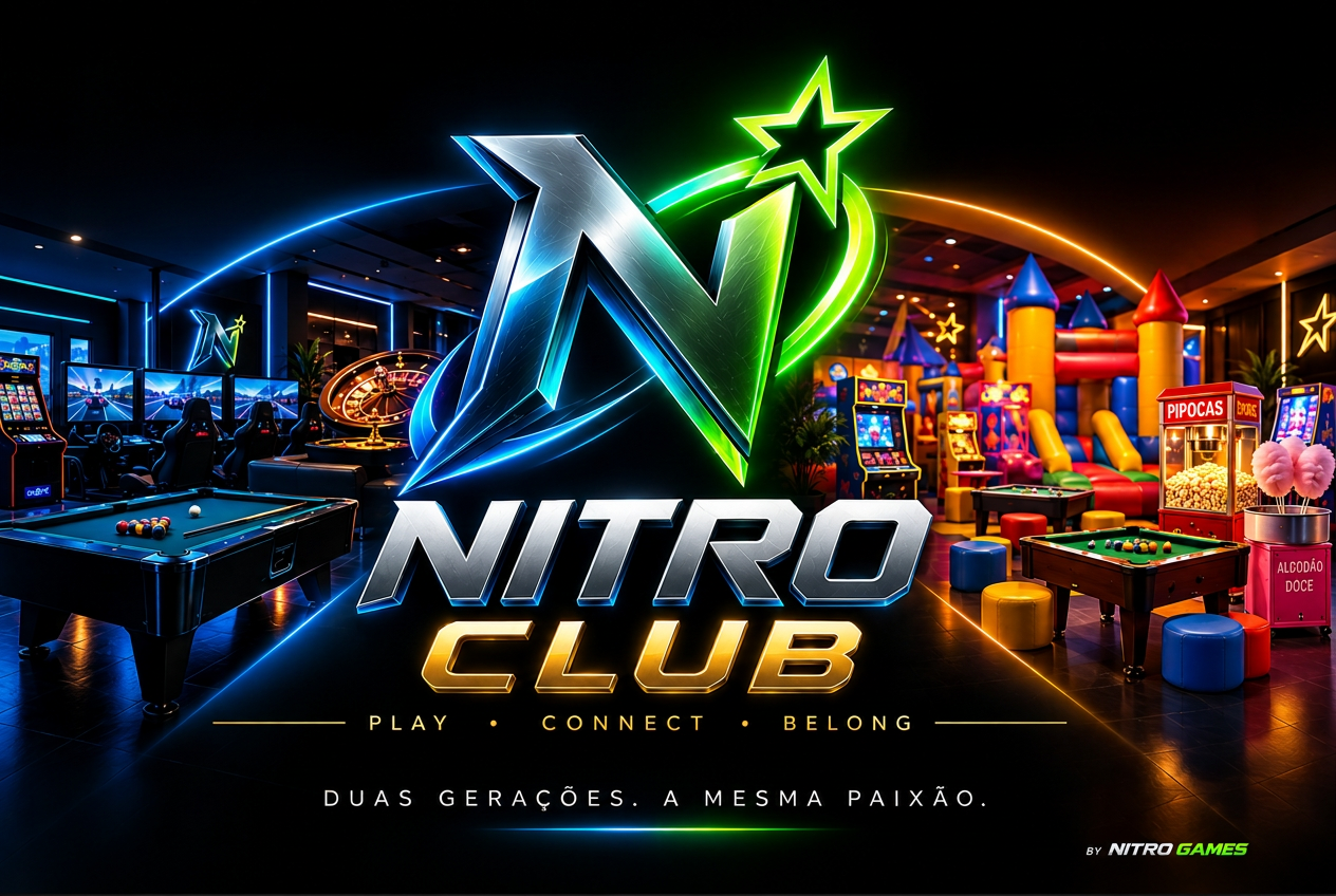Interior do Nitro Club Madeira com as áreas de jogos para adultos e crianças